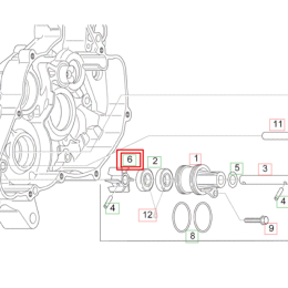 Hélice da bomba de água Aprilia RS 125 2T &gt;1990