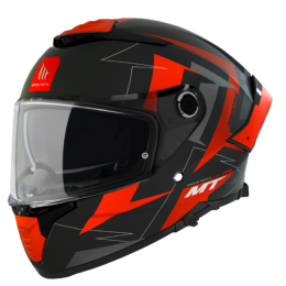 Capacete MT Capacetes Thunder 4 SV Mountain preto-vermelho mate