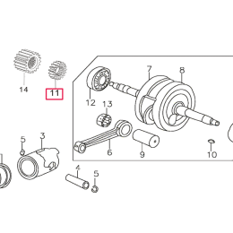 Roda dentada da bomba de óleo Motor Pitbike 150-3 150-5 YX