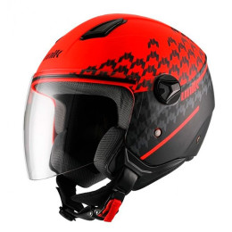 Capacete Unik CJ-16 Trend Jet - vermelho mate