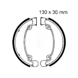 Pastilhas de travão traseiras Daelim VL 125 Daystar / Honda CB 125 EBC