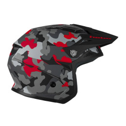 Capacete de trial Hebo Zone 5 AV Camo - vermelho