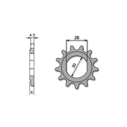 Roda dentada Derbi Variant Start step 415 IGM