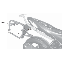 Suporte de alforges lateral Monokey Side Suzuki SV 650 16-19 Givi