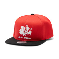 Boné de rua Snapback vermelho Malossi