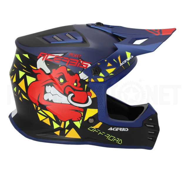 Casco cross infantil Acerbis profile negro/azul