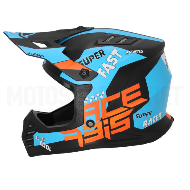 Casco cross infantil Acerbis profile negro/naranja