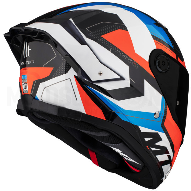 A-1308802000 Casco MT Helmets Thunder 4 SV Valiant Blanco Perla/Rojo/Azul Brillo