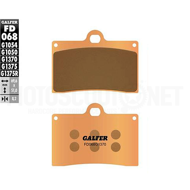 Gas Gas SM 125/450 >2005 Galfer brake pads - sintered Sku:FD068G1370 /f/d/fd068g1370_03.jpg