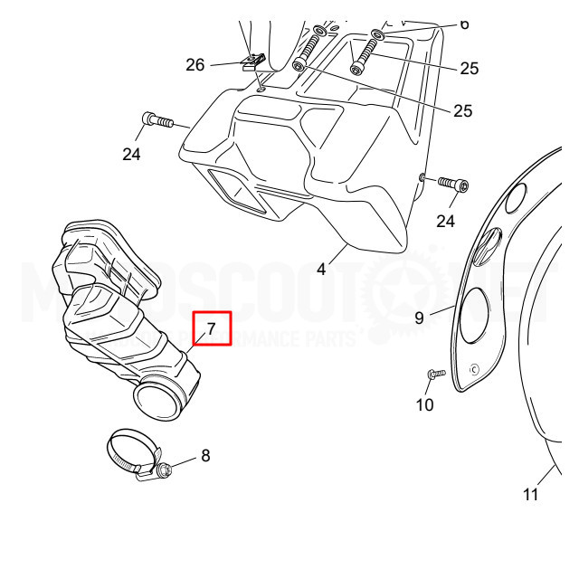 Manguito de filtro de aire original Sherco 50cc Sku:SH-H392 /s/h/sh-h392_2.jpg