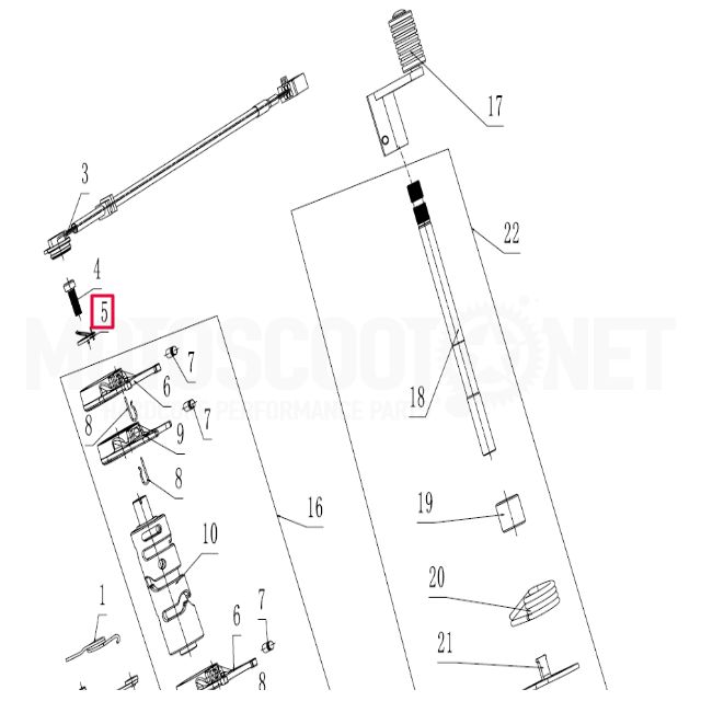 Pitbike dead centre contact plate engine 190 Zongshen