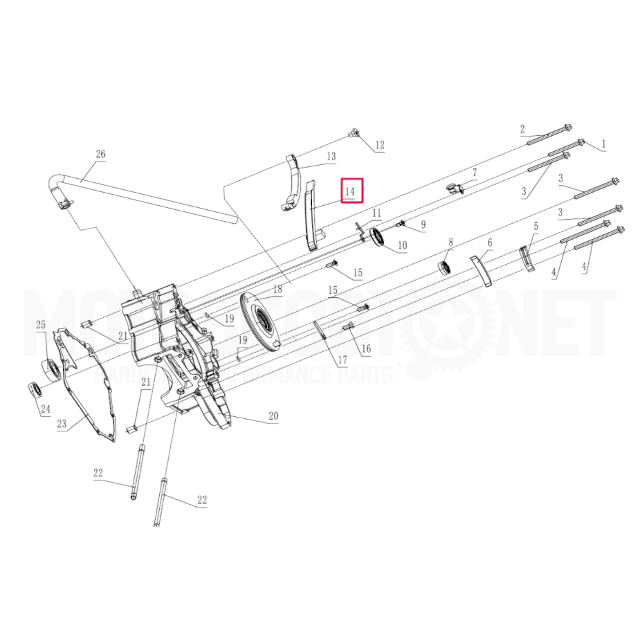 Pitbike engine 190 Zongshen timing chain lower guide shoe