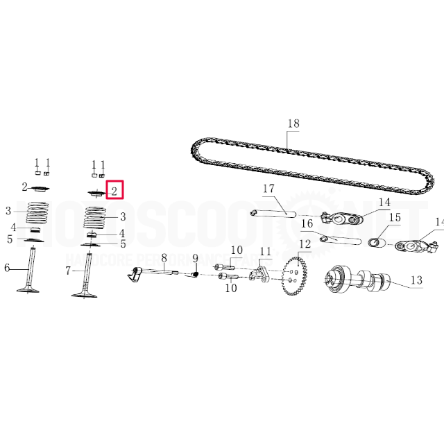 Pitbike valve spring cup valve spring engine 190 Zongshen