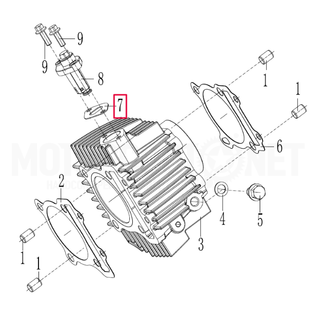 Timing chain tensioner seal Pitbike engine 190 Zongshen