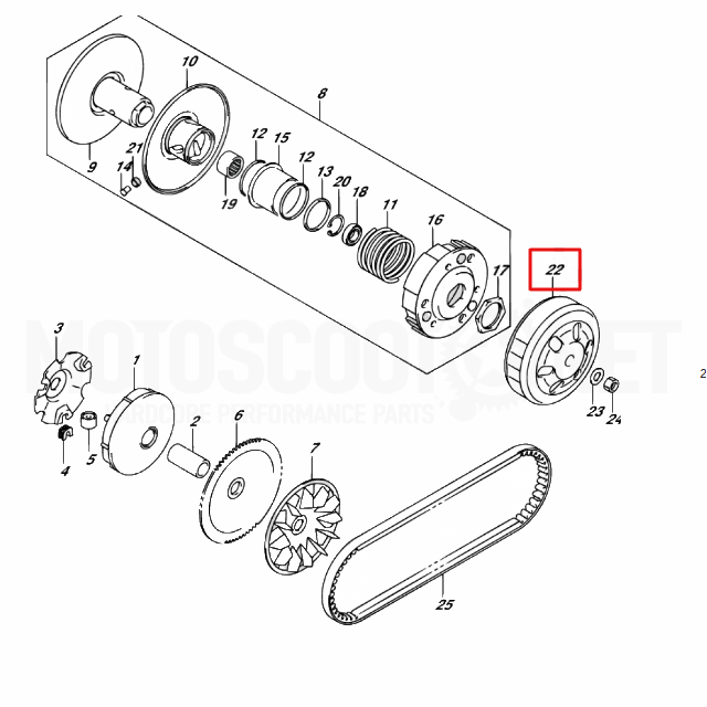 Campana embrague Suzuki UK Address 110 RMS 