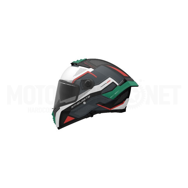 A-1308934162 Casco MT Helmets Thunder 4 SV Jerk Negro/Blanco/Verde Mate