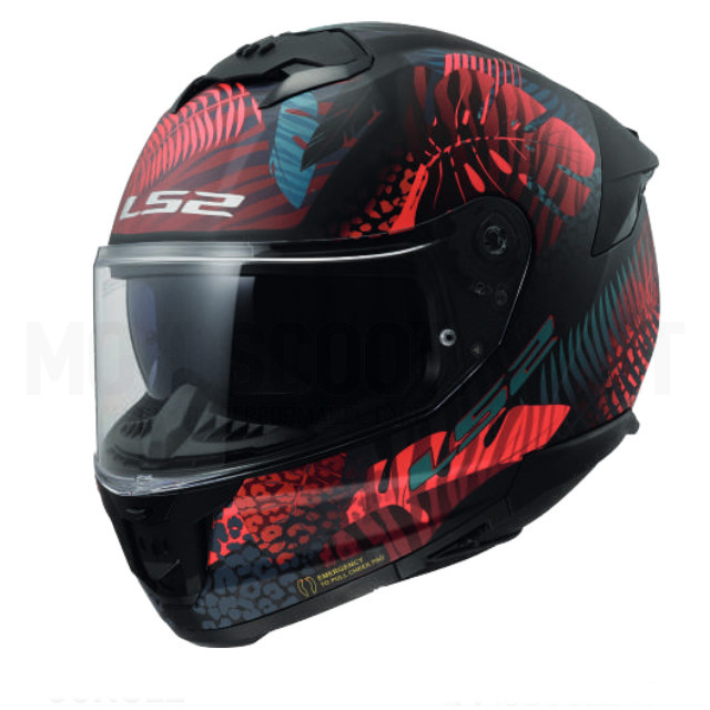 Casco Integral LS2 FF808 Stream II Jungle - Negro Mate / Rosa / Azul