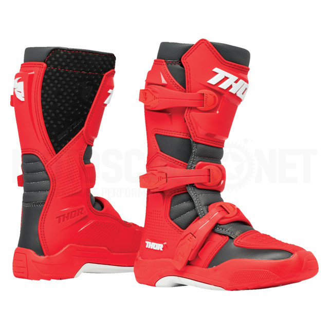 Thor Blitz XR Children's Off-Road Boots - red