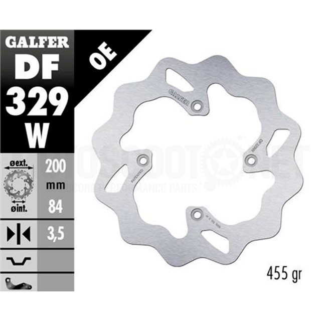 Rear brake disc Wave Suzuki RM 85 / L >2005 Galfer