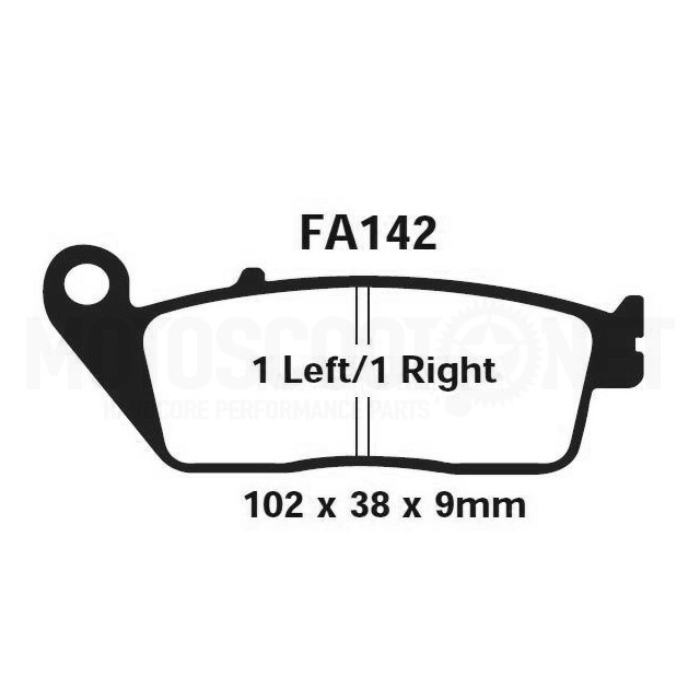 Front brake pads Yamaha X-Max 125/250 EBC - organic