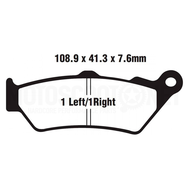 Brake Pads Yamaha DT 125 X 05-06 EBC HH - sintered