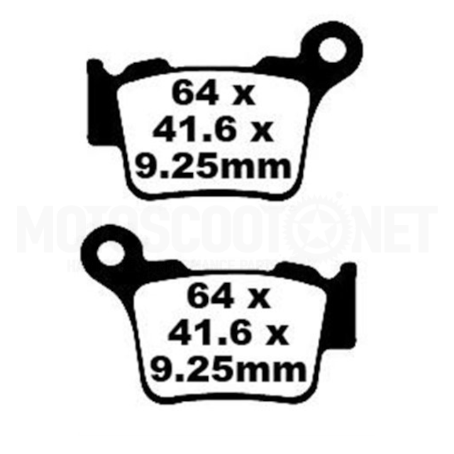 Rear brake pads BMW G 450 X 08-11 EBC TT - Carbon