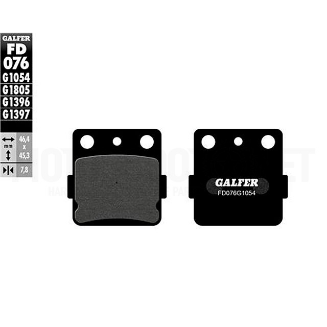 Brake pads Kawasaki KX 80/85 Galfer - semi-metal