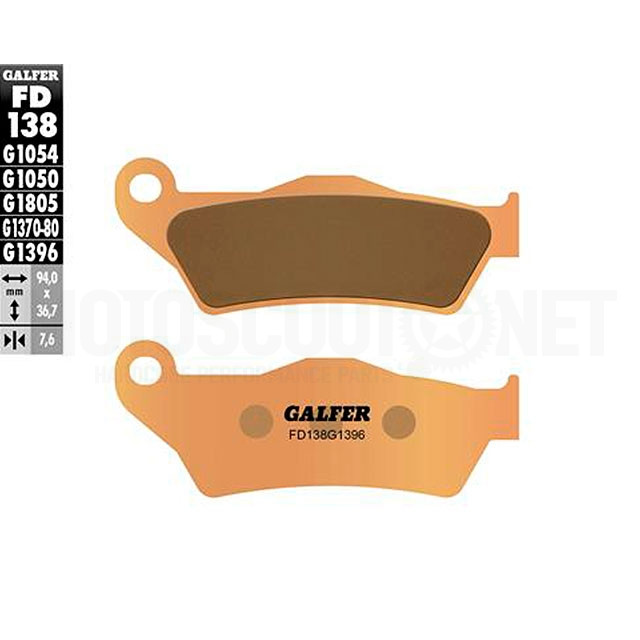 Brake pads Aprilia RX 125 08-12 Galfer - sintered offroad