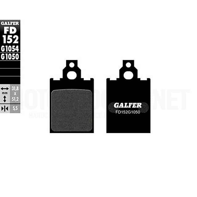 Brake pads Piaggio Skipper 125/150 93-97 Galfer