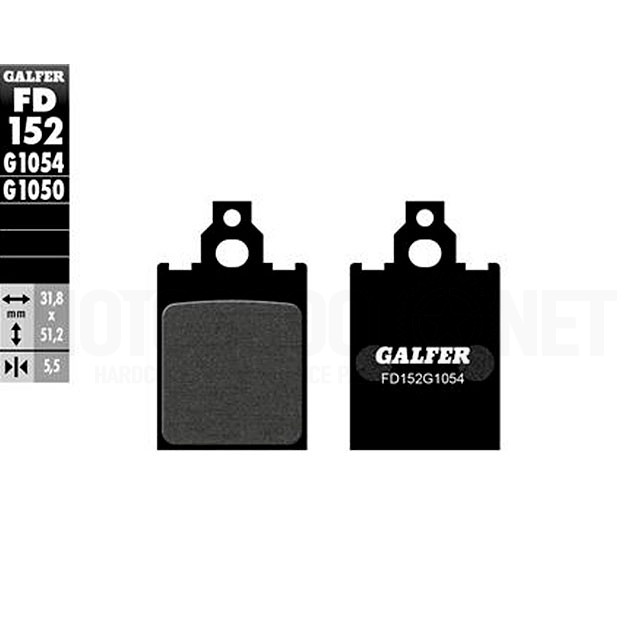 Brake pads Piaggio Skipper 125/150 93-97 Galfer - semi-metal