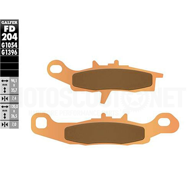 Brake pads Kawasaki KX 85/100 >2000 Galfer - Sintered