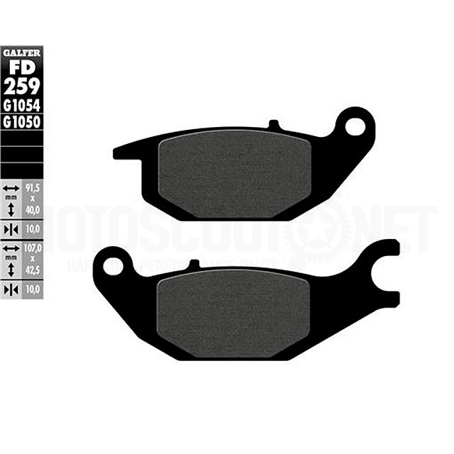 Brake pads Honda CBR 125 R 04-10 Galfer - semi-metal