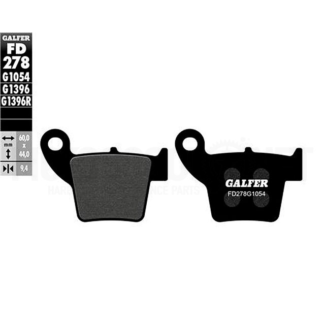 Rear brake pads Honda CR / CRF 125-150 R Galfer - semi-metal