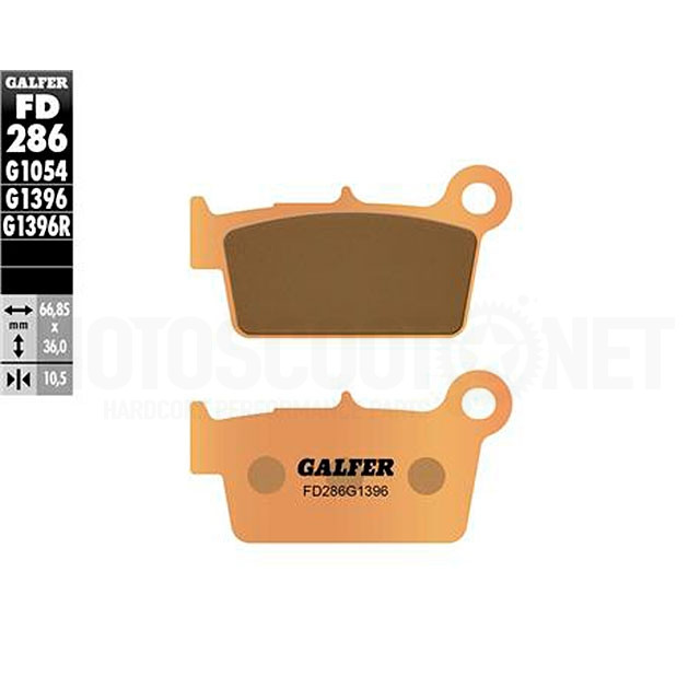 Brake pads Gas Gas Gas EC 125 15-20 Galfer - Sintered