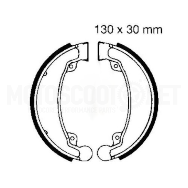 Rear brake pads Daelim VL 125 Daystar / Honda CB 125 EBC