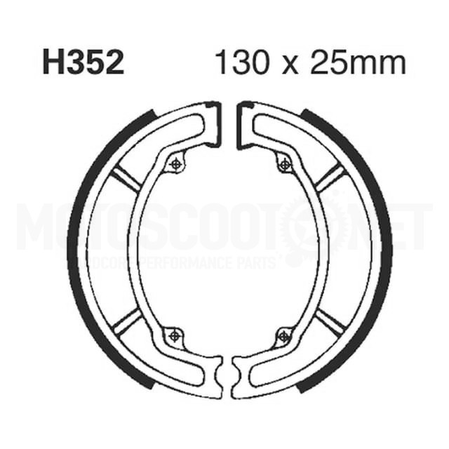 Rear brake shoes Peugeot Speedfight 50 EBC