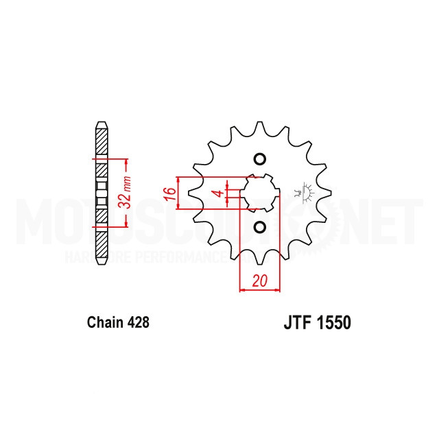 Steel Sprocket Beta / Husqvarna / Yamaha Z-13 428 JT Sprockets