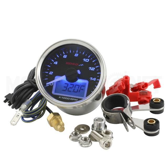 Digital Tacho meter Koso GP sytle, 0-16.000 rpm, white