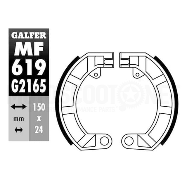 Rear brake pads Vespa Primavera / Super / SL 125 >1980 Galfer