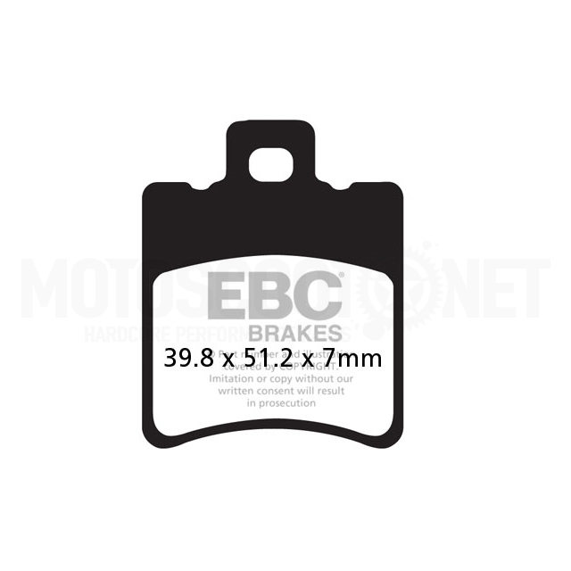 Front brake pads Yamaha Jog 50 RR EBC HH - sintered