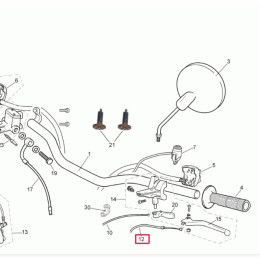 Clutch cable Rieju Tango 125