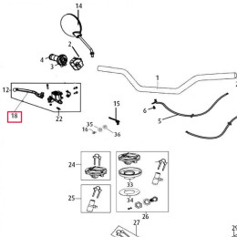 Brake lever Rieju Century 125