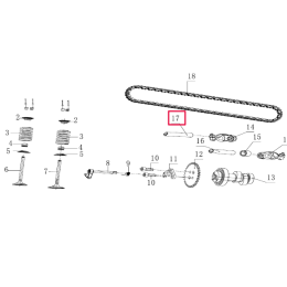 Pitbike intake rocker arm pin shaft engine 190 Zongshen