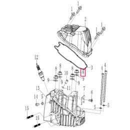 Nut m8 cylinder head Pitbike engine 190 Zongshen