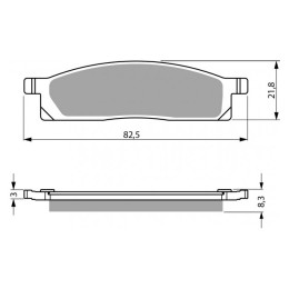 Brake pads Yamaha DT LC SA4248 Rijomotor