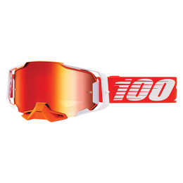 100% Armega Regal Offroad Goggles - red mirror glass