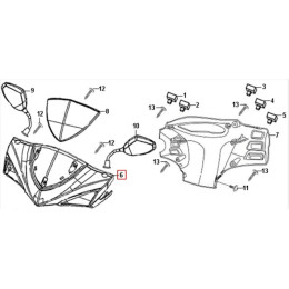 Handlebar cover SYM Jet 4 50