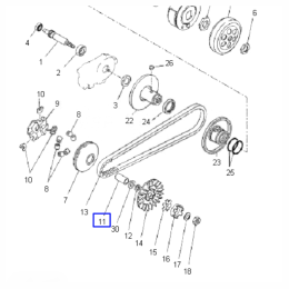 Variable speed drive pin Yamaha Aerox / BW's / Jog / Neo's 50