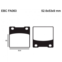 Rear brake pads Suzuki GSXR 750 EBC - organic