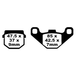 Brake pads Aprilia / Derbi / Rieju / Sherco 50 EBC HH - Sintered